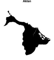 Aklan province blank outline map vector