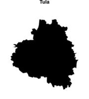 Tula blank outline map vector