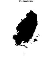 Guimaras province blank outline map vector