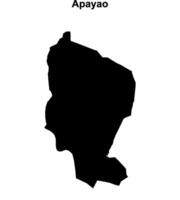 Apayao province blank outline map vector