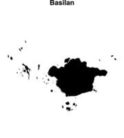 Basilan province blank outline map vector
