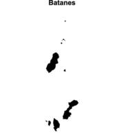 Batanes province blank outline map vector