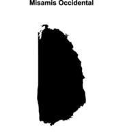 Misamis Occidental province blank outline map vector