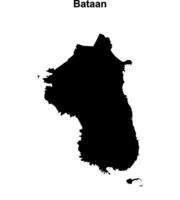 Bataan province blank outline map vector