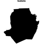 Isabela province blank outline map vector