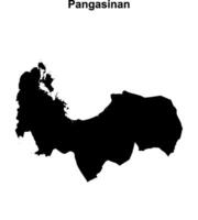 Pangasinan province blank outline map vector