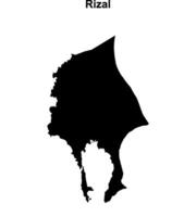 Rizal province blank outline map vector