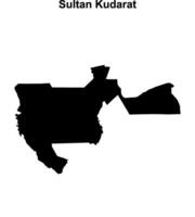 Sultan Kudarat province blank outline map vector