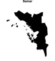 Samar province blank outline map vector