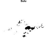 Sulu province blank outline map vector