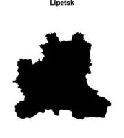 Lipetsk blank outline map vector