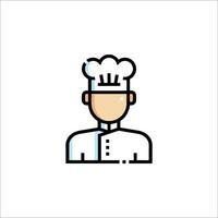 A chef icon on a white background vector