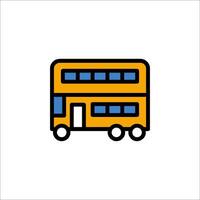 A bus icon on a white background vector