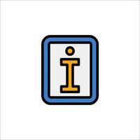 An icon of the i symbol on a white background vector