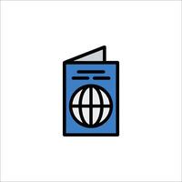 A passport with a globe on it vector