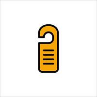 A door hanger icon on a white background vector