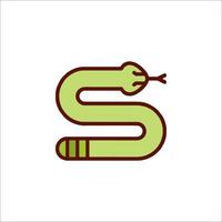 A snake is shown in a letter s vector
