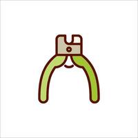 A green pliers icon on a white background vector