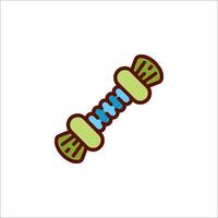 A toy bone icon on a white background vector