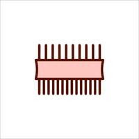 A comb icon on a white background vector