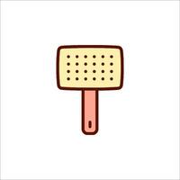 A brush with a dot on it on a white background vector