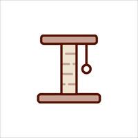 A cat toy on a cat toy stand icon vector