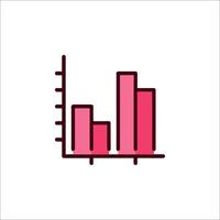 A bar graph icon on a white background vector