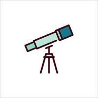 A telescope icon on a white background vector