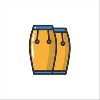 A pair of congas on a white background vector