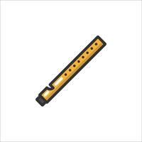 Flute icon isolated on white background vector