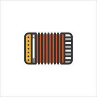 An accordion icon on a white background vector