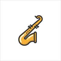 A saxophone icon on a white background vector