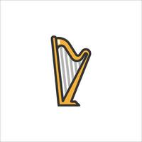 A harp icon on a white background vector