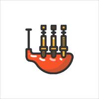 A wrench with three screws on it vector