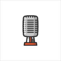 A microphone icon on a white background vector
