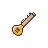 A guitar icon on a white background vector