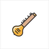 A guitar icon on a white background vector