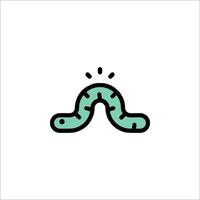 A worm icon on a white background vector
