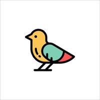 A colorful bird icon on a white background vector