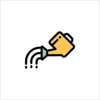 A watering can icon with a stream of water coming out of it vector