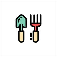 Garden tools icon illustration vector