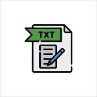 Text document icon illustration vector
