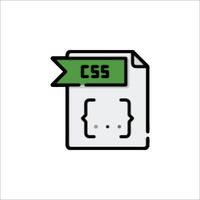 A file with the word css on it vector