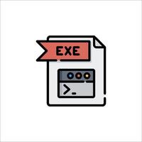 Exe icon illustration vector