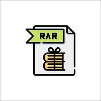 A file with a green ribbon and a box of books vector