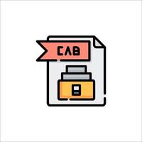 A cab icon with a red ribbon on it vector