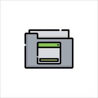 A computer icon on a white background vector