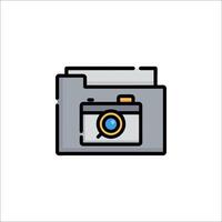 A camera icon on a white background vector