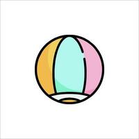 A colorful beach ball icon on a white background vector
