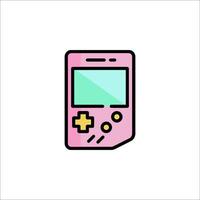 A pink game console icon on a white background vector